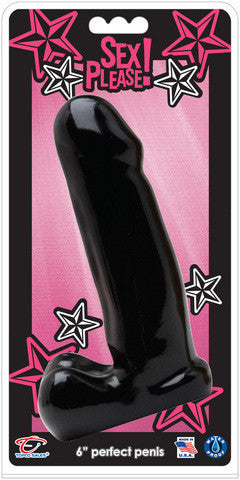 Sex Please Perfect Penis 6-inch - Black