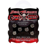 Crossbones LR44 Alkaine Batteries - Economy 6-Pack
