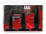 Hard Steel Anal Trainer Kit  - Black