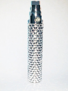Stone Battery Silver  Rhinestone Sparkle