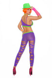 Leggins and Cami Top - Neon  Green and Neon Purple - One  Size