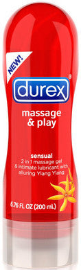 Durex Massage and Play 2 in 1  Lubricant - 6.7 Oz.