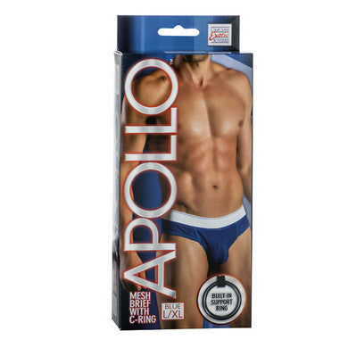 Apolo Mesh Brief with C-ring  Blue - Large-extra Large