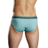 Heather Stripe Bikini - Mint  and Grey - Medium