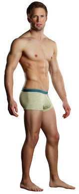 Heather Stripe Pouch Enhancer  Short - Yellow and Grey -  Medium