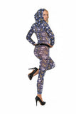 Bodystocking with Hood -  Black - One Size