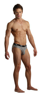 Heather Rib Enhancer Bikini  - Grey - Small