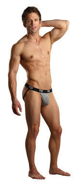 Heather Rib Jock - Grey  - Small-medium