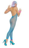 Footless Bodystocking - Neon Blue -