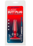 Classic Butt Plug - Smooth -Slim/Small - Red