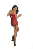 Opaque Mini Dress With Adjustable Garters -