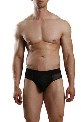 Brief with Mesh - Black - One  Size