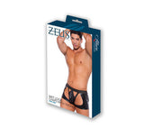 Wet Look Chaps with Thong -  Black - One Size