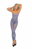 Bodystocking with Satin Bows -  Artic Leopard - One Size