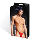 Performance Microfiber V-String With Metal Rings - Red - Large/Extra Large