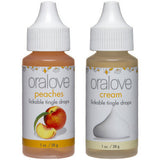 Oralove Delectable Duo  Lickable Tingle Drops -  Peaches and Cream - 2 Pack