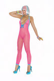 Bodystocking - Neon Pink -  One Size