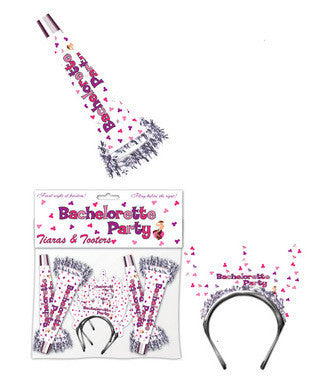 Bachelorette Party Tiaras And Tooters - 8 Pack