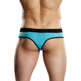 Sport Thong Athletic Mesh -  Turquoise and Black - Large