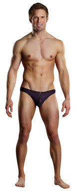 Radical Sport Zipper Thong -  Wine - Large-extra Large