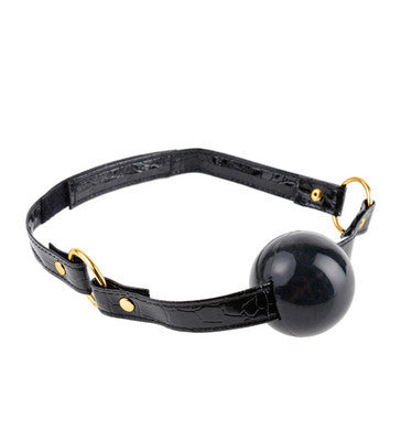Fetish Fantasy Gold Ball Gag -  Black