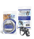 V-Style Cock Ring With Ball Divider - Black