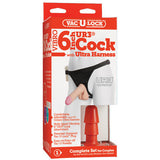 Vac-U-Lock Vibro 6-inch Cock with Ultra Harness