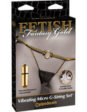 Fetish Fantasy Gold Vibrating  Micro G-string Set - Black