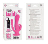 10-Function Silicone Love Rider Triple Rider - Pink