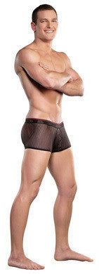 Herringbone Crochet Mini Short  - Black - Small