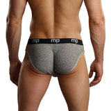 Heather Rib Enhancer Bikini  - Grey - Large