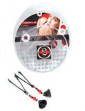 Nipple Clamps - Tweezer - Beaded With Bells - Black
