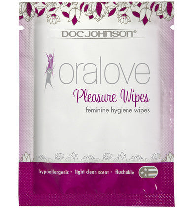 Oralove Pleasure Wipes - 5 Pack