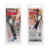 10-Function Vibrating Silicone Stud Lasso - Black