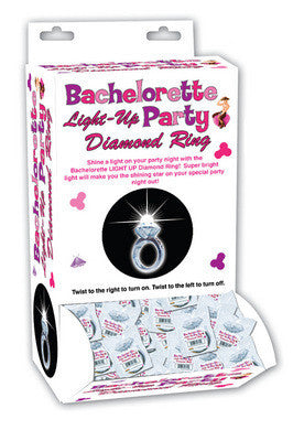 Bachelorette Light-up Party  Diamond Ring - 24 Pieces  Display