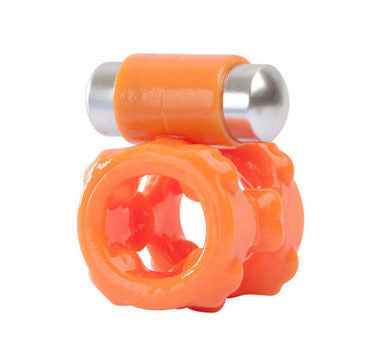Buddy Bands 9X Vibrating Flower Ring - Orange