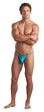 Euro Male Pouch G-string  - Turquoise - Small-medium