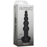Platinum Premium Silicone -  the Passion Vibrating Plug -  Black