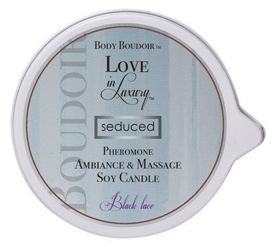 Body Boudoir Pheromone  Ambiance and Soy Massage  Candle - Black Lace
