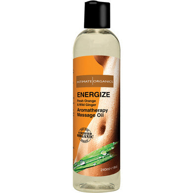Energize Aromatherapy Massage  Oil - Fresh Orange and Wild Ginger - 8 oz.