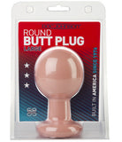 Round Butt Plug - Large - White